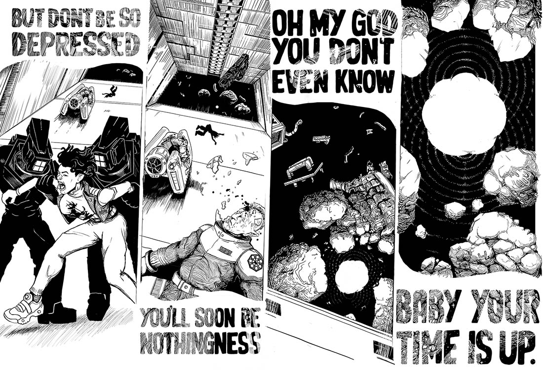 Comic book spread